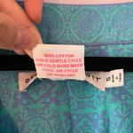 Gretchen Scott Blue Viviers Tiered Maxi Dress Short Sleeve Flowy Cotton Small Photo 10