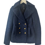 Smythe Mohair Peacoat Lake Women 2 Navy Blue Double Breasted Old Money Kate Prep Photo 0
