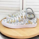 Converse Pat Bo Chuck Taylor Ox Floral Embroidered Leather Sneakers Blue Gold 8 Photo 2