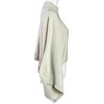 Bishop and Young Anthropologie Olivia Cropped Poncho Sweater Ivory Medium NWT Photo 7
