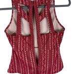 Alya Red Lace Strappy Racerback Lined Peplum Tank Blouse Size S Photo 3