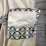 Marisa Baratelli 1990s Silk Blouse Black White Abstract Trim Size 12 Photo 8