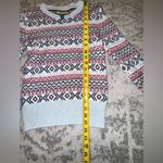Prince & Fox Fair isle Knit Sweater Sz MED Nordic Winter Knit Cottagecore Preppy Red Photo 3