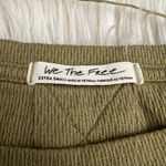 We The Free XS Olive Green Waffle Knit Long Sleeve Top Thumbholes Photo 2
