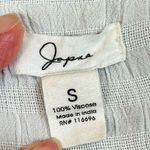 Japna  100% Viscose White Boho Cap Sleeve V-neck Peasant Top Babydoll Small Photo 6