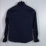 Claudie Pierlot navy polka Swiss dot button down shirt size 6 Blue Photo 4