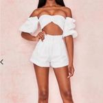 House Of CB  Soraya Shorts Tweed Lace White High Rise 10 12 Coquette Preppy Bride Photo 2