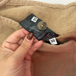 Pilcro Anthropologie  Tan Sleeveless Hooded Vest Button Tie Sides Poncho XXS/XS‎ Photo 6