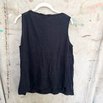J Jill Love Linen Tank Top, Dark Navy Blue Size M Photo 3
