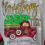 Simply Southern  Raglan Baseball Tee “Oh Christmas Tree” Truck Gray/Red Size XXL Photo 2