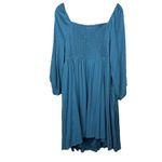 Torrid  Teal Blue Gauze Long Sleeve Flare Skater Dress Pockets Size 3X Photo 7