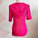 Victoria's Secret ‎ Y2K Ribbed Long Line Stretchy Hooded Top Layering Preppy Photo 2
