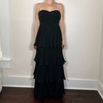 Lulus Seriously Sensational Black Strapless Tiered Maxi Dress Size Small Photo 2