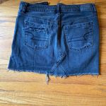 American Eagle Black distressed jean skirt sz 4 Photo 4
