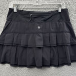Lululemon  Run Pace Setter Skirt Skort Black Athletic Tennis Athleisure Women's 6 Photo 0