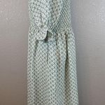 Love Olive Co Tuscany Midi Peasant Smocked Dress XXL Floral Puff Sleeve Pockets Green Photo 2