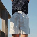 Anthropologie Pilcro high rise denim belted shorts light wash 25 Photo 1