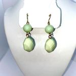Handmade Seafoam Mint Green Beaded Dangle Earrings Photo 0
