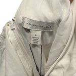 Monique Lhuillier ML Floral Organza Mini Drop Waist Ruched Party Dress 8 White Photo 6