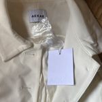 Twill Vest Mini Button Dress in White Size XS Photo 1