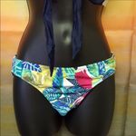 Alofaaga 2 Piece Bikini Navy Top Floral Bottom Sz M Size M Photo 2