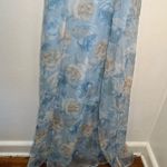 EXPRESS Vintage  Tricot Maxi Dress Light Blue Floral Photo 3