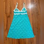 Hanky Panky  Teal Lace Lingerie Nightie Vintage 90s Y2K Photo 2
