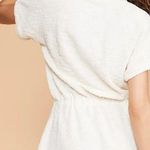 NWT Lou & Grey x LOFT Tweedknit Short Sleeve Drawstring Mini Dress Cream Medium Photo 1