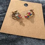 Colorful Butterfly Clip On Earrings Blue Photo 2
