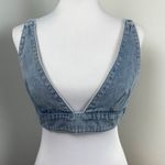 Nichole Lynel Influencer Blue Denim Bralette Medium Festival Rave Photo 1
