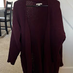 American Eagle NWOT  maroon cardigan. Long cut with pockets. Very thick and warm Photo 0