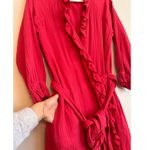 Rhode Resort Red Red Jagger Wrap Dress size L Size L Photo 10