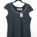 Chadwick's NEW embellished‎ gray sleeveless blouse Photo 0