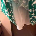 Milly Sarah Dropped Waist Belted Dress in White & Green Photo 3