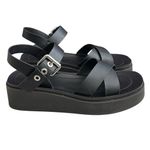 Report Platform Black Straps Sandals Women’s Size 7 Chunky Edgy Photo 0