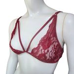 Avid Love Red Floral Lace Bralette (S) Photo 0