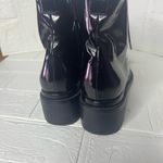 Moussy black patent leather boots size 7/L career goth preppy moto emo modern Photo 3