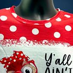 Y’all Ain’t Right Funny Chicken With Bandana Headband Polka Dot T Photo 3