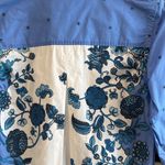 Le Sarte Pettegole Italian Engineered Flower Print Crisp Popover Floral Woven Bl Blue Size 6 Photo 5