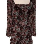 Maurice's  | Smocked Floral Keyhole Mini Dress Strappy Long Sleeve Lined Size XS Photo 6