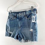 Old Navy  High-Rise Distressed O.G. Straight Ripped Cut-Off Jean Shorts Dahlia 10 Photo 4