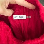 Day + Moon Tiered ruffle lace skirt high rise preppy loveshackfancy embroidered Red Photo 2