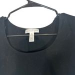 Ambiance Apparel Black Short Sleeve Cotton Blend Lightweight Crop Top Women Sz S Photo 3