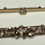 Avon Gold Tone Bar Brooch Pin Signed Lot Of 2 Photo 0
