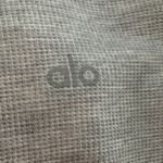 Alo Yoga  Light Gray Women's Leggings Waffle Knit Photo 5