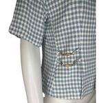 Betsy’s Things 1990”s Vintage Gem light blue Gingham print​​​​​ White Size M Photo 4