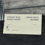 American Eagle Baggy Short 8 29" Black Destroyed Denim Cutoff Thrashed High Rise Photo 5