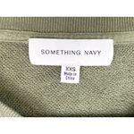 Something Navy  Olive Green Ruffle Sleeve Henley Jumpsuit Size XXS‎ Photo 3