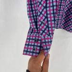 Façonnable  Shirt Womens XS Multicolor Checked Cotton Classic Preppy Button Up Photo 2