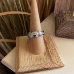 Stainless Steel Cz Eternity Wedding Engagement Band Unisex Silver Photo 3